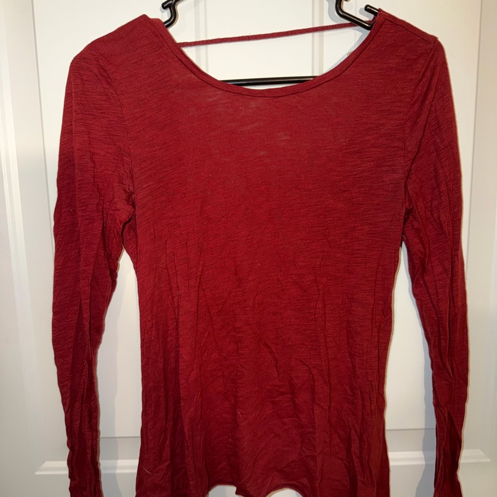 Daytrip Deep Red Long Sleeve Top